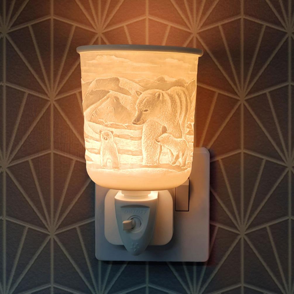 Cello Polar Bear Porcelain Plug In Wax Melt Warmer Extra Image 1